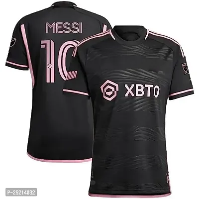 Messi 10 Black Football Away Jersey 2023/2024 for Boys  Men(10-11Years)-thumb0