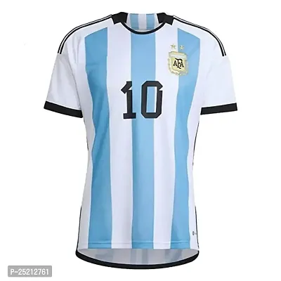 Sports Half Sleeve Football Jersey Messi T-Shirt(Kids,Boys  Mens) (7-8Years) Multicolour-thumb2