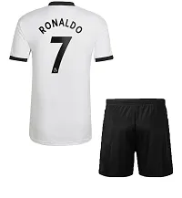 Cristiano Ronaldo 7 Home Football Official Tshirt with Shorts 2022/2023 (Boys  Kids)(Small 36,Multicolor_13)-thumb1