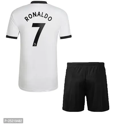 Cristiano Ronaldo 7 Home Football Official Tshirt with Shorts 2022/2023 (Boys  Kids)(Small 36,Multicolor_13)-thumb2