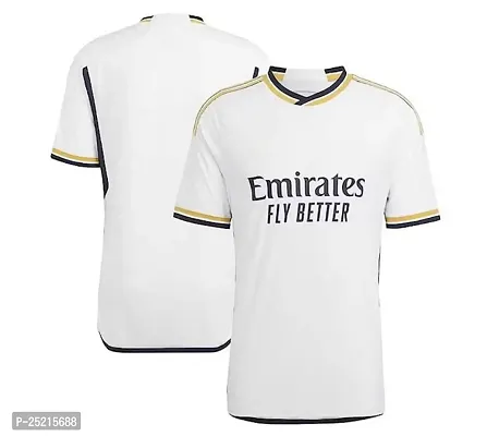 Football White Home Official Jersey Tshirt 2023/2024 (Men  Boys)(11-12Years)