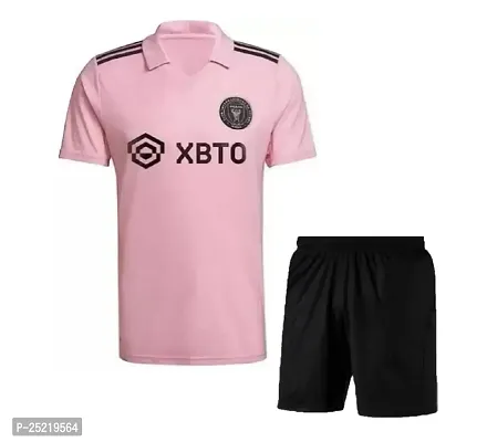 Messi 10 Pink Football Home Jersey with Shorts 2023/2024 for Men  Boys(Large 40)