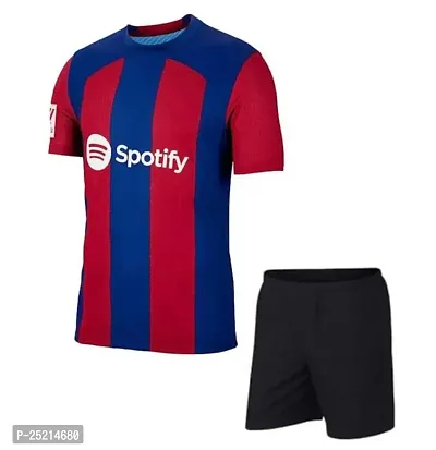 Football Home New Club Team Jersey with Shorts 2023 for Boys  Men(Large 40) Multicolour