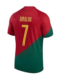 Ronaldo Tshirt - Sports Soccer Football Portugal Jersey Ronaldo 7 Home Kit Jersey T-Shirt (Kid's, Boy's  Men) (15-16Years) Multicolour-thumb2