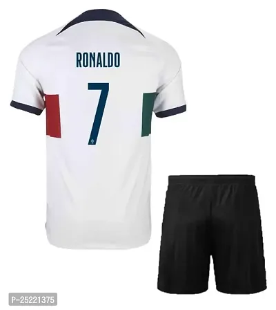 Cristiano Ronaldo 7 Home Football Official Tshirt with Shorts 2022/2023 (Boys  Kids)(11-12Years,Multicolor_08)-thumb2