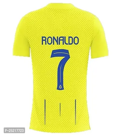 Cristiano Ronaldo 7 Yellow Football Team Home Tshirt 2023 (Kids,Boys,Men)(11-12Years)-thumb3