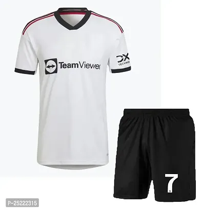 Cristiano Ronaldo 7 Home Football Official Tshirt with Shorts 2022/2023 (Boys  Kids)(X-Large 42,Multicolor_13)