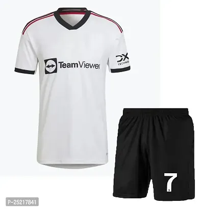 Cristiano Ronaldo 7 Home Football Official Tshirt with Shorts 2022/2023 (Boys  Kids)(XX-Large 44,Multicolor_13)