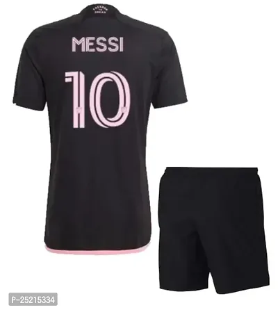 Messi 10 Black Football Away Jersey with Shorts 2023/2024 for Boys  Men(Large 40)-thumb0