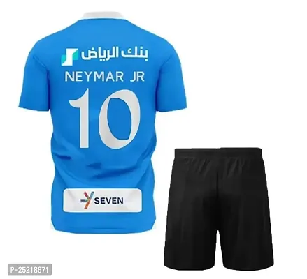 Neymar Jr 10 Football New Team Home Jersey Tshirt with Black Shorts 2023/2024 (Kids,Boys,Men)(13-14Years)-thumb2