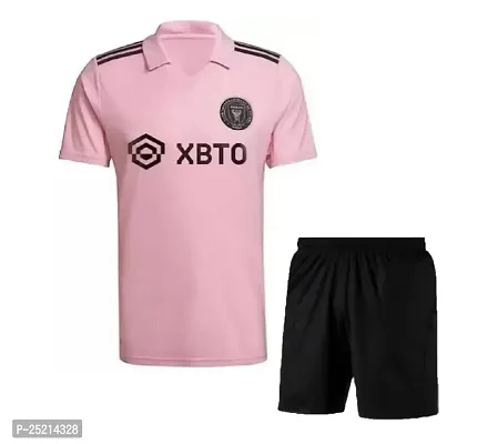 Messi 10 Pink Football Home Jersey with Shorts 2023/2024 for Men  Boys(7-8Years)-thumb0