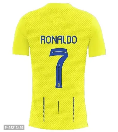 Cristiano Ronaldo 7 Yellow Football Team Home Tshirt 2023 (Kids,Boys,Men)(14-15Years)-thumb3