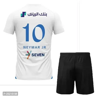 Neymar Jr 10 Football New Team Away Jersey Tshirt with Black Shorts 2023/2024 (Kids,Boys,Men)(7-8Years)-thumb2