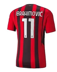 Sports Soccer Football Ibrahimovic 11 Jersey Red T-Shirt 2023 for Girl (Kid's, Boy's  Men) (9-10Years)-thumb2