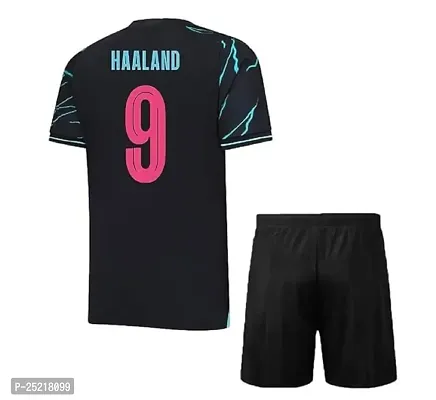 Erling Braut Haaland 9 Football Team Away Jersey with Shorts 2023/2024 (Kids,Boys,Men)(8-9Years) Multicolour-thumb2
