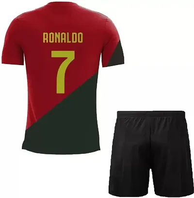 Cristiano Ronaldo Football Home Jersey with Shorts 2022/2023 for Boys Kids(8-9Years)