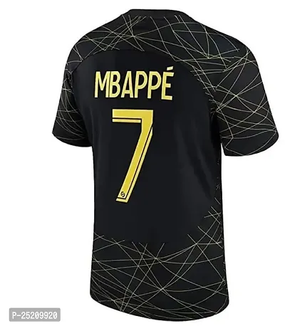 Sports Round Neck Half Sleeve Soccer Football Paris Mbappe 7 Jersey T-Shirt for (Kid's, Boy's  Men)(X-Large 42) Multicolour-thumb3