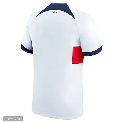 Football Away White Half Sleeve Tshirt 2023/2024 for Kids  Men(10-11Years)-thumb3