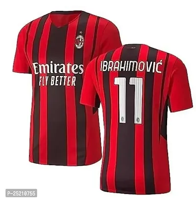 Sports Soccer Football Ibrahimovic 11 Jersey Red T-Shirt 2023 for Girl (Kid's, Boy's  Men) (9-10Years)-thumb0