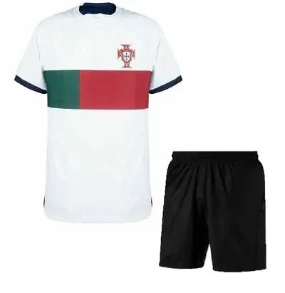 Cristiano Ronaldo Home Football Official Tshirt with Shorts 2022/2023 (Boys Kids)(15-16Years,Multicolor_08)