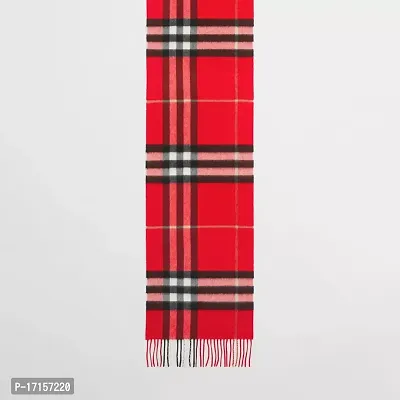 Starvis Mens/women Winter Warm New Soft Cashmere Feel Plaid Check and Solid Winter Scarf Warm Long Scarves- 1pc(Red)-thumb5