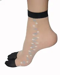 Starvis Ankle/High Ankle Ultra Thin Transparent Net Socks for Women with Thumb (Pack of 4)-thumb3