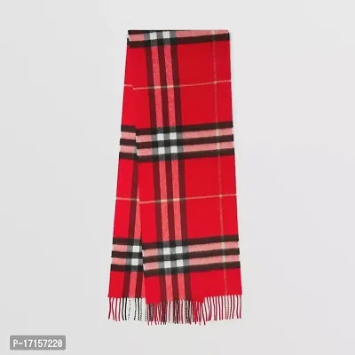 Starvis Mens/women Winter Warm New Soft Cashmere Feel Plaid Check and Solid Winter Scarf Warm Long Scarves- 1pc(Red)-thumb2