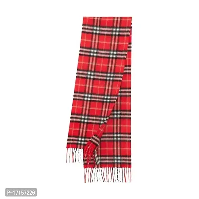 Starvis Mens/women Winter Warm New Soft Cashmere Feel Plaid Check and Solid Winter Scarf Warm Long Scarves- 1pc(Red)-thumb0