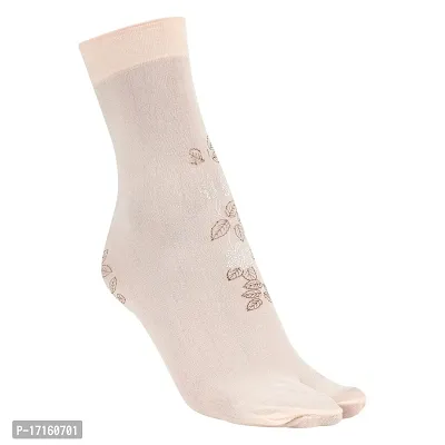 Starvis Ankle Length Floral Printed Cotton Colorful Thumb Socks For Women/Girls-Combo of 4 Pair Free Size-thumb5