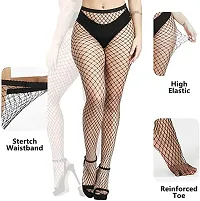 Starvis Womens High Waist Tights Fishnet Stockings Thigh High Pantyhose (Pack of 3 | Black)-thumb3