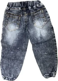 Stylish Black Denim Printed Jeans For Boys-thumb1