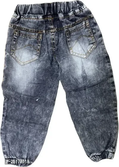 Stylish Black Denim Printed Jeans For Boys-thumb2