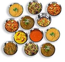 Miltom Laser Printed Design Daily Use Sabzi , Curry, Dal , Vegetable Katori Stainless Steel Bowl Set of 6 pcs Dia - 10 cm ( 50 gm per unit )(Wati,Katoribowl)-thumb1