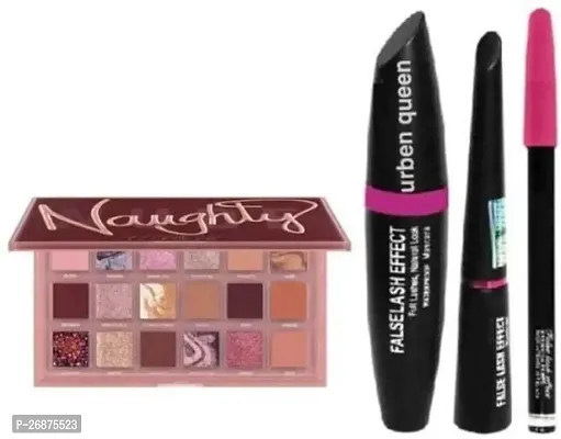 Makeup combo 18 Shades Naughty Eye Shadow + Mascara + Eyeliner + Eye Brow Pencil-thumb0