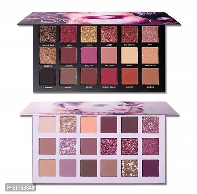 Lorshel Eyeshadow Palette Eye Shadow Nude + Rose Gold Shimmering Eyeshadows 20 Ml (Multicolor)-thumb0