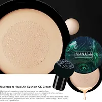 Sunisa 3 In 1 Mushroom Head Air Cushion Bb Cream Moisturizing|Orignal| Foundation (Black, 20 G)-thumb2