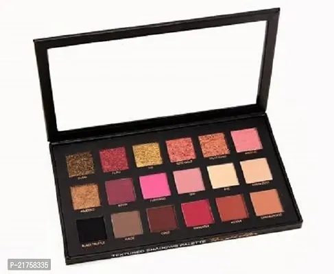 Lorshel Eyeshadow 18 Colors Textured Eyeshadow Palette Rose Gold Edition (18 Shades) 18 G (Rose Gold)