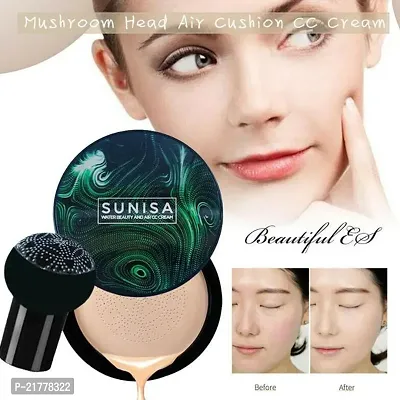 Sunisa 3 In 1 Mushroom Head Air Cushion Bb Cream Moisturizing|Orignal| Foundation (Black, 20 G)-thumb2