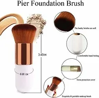 Makeup combo Professional Foundation Brush White And Oval Foundation Brush (Pack Of 2)-thumb1