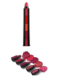 Combo of 2 Fabulous Matte Shades 5 Lipstick in 1, (Red + Nude) Edition Lipstick Set (20 ml) - (Pack of 2)-thumb3