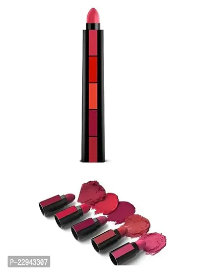 Combo of 2 Fabulous Matte Shades 5 Lipstick in 1, (Red + Nude) Edition Lipstick Set (20 ml) - (Pack of 2)-thumb4