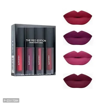 5in1 Ceamy Lipsticks + Liquid Matted Mini Lipsticks 4 Piece Red Edition-thumb2