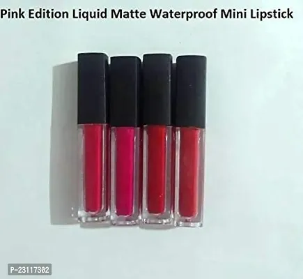 Matte mini Lipstick Lip Care (4 Pcs, Pink Edition)-thumb2