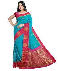 Classic Cotton Silk Jacquard Saree with Blouse piece-thumb1