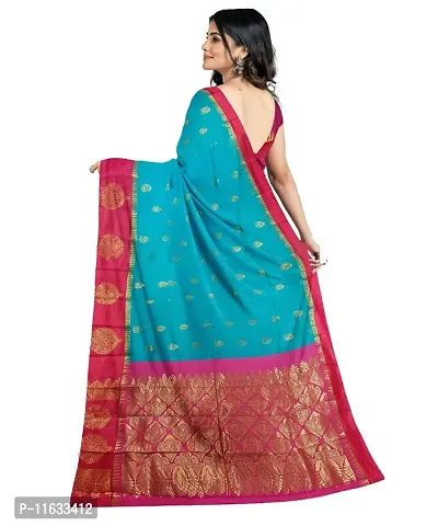 Classic Cotton Silk Jacquard Saree with Blouse piece-thumb3