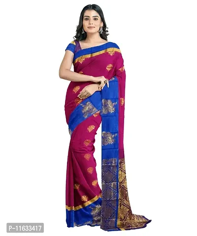 Classic Cotton Silk Jacquard Saree with Blouse piece-thumb0