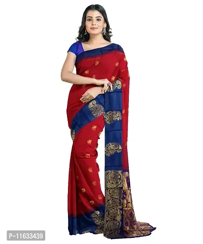 Classic Cotton Silk Jacquard Saree with Blouse piece-thumb0