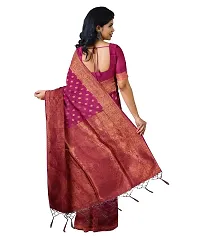 Copper Chanderi silk Traditional saree for women with runing blouse-thumb1