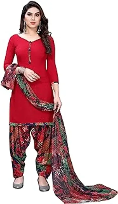 Stylish Crepe Printed Unstitched Suit