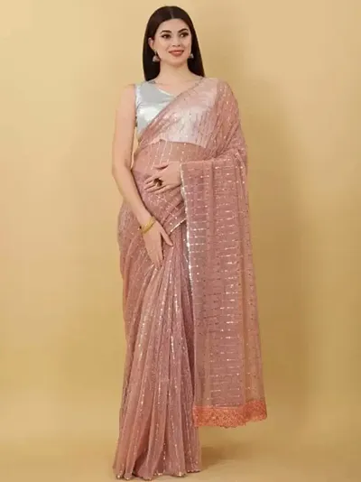 Classic Lycra Saree with Blouse piece for women